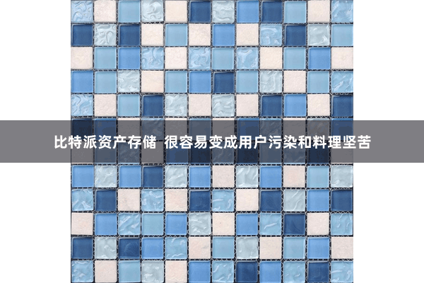 比特派资产存储  很容易变成用户污染和料理坚苦